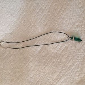 Dark green bullet pendant